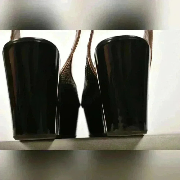 2010s DRIES VAN NOTEN Black Patent Woven Leather Platform Sandals 38EU 8US Italy - Picture 8 of 10